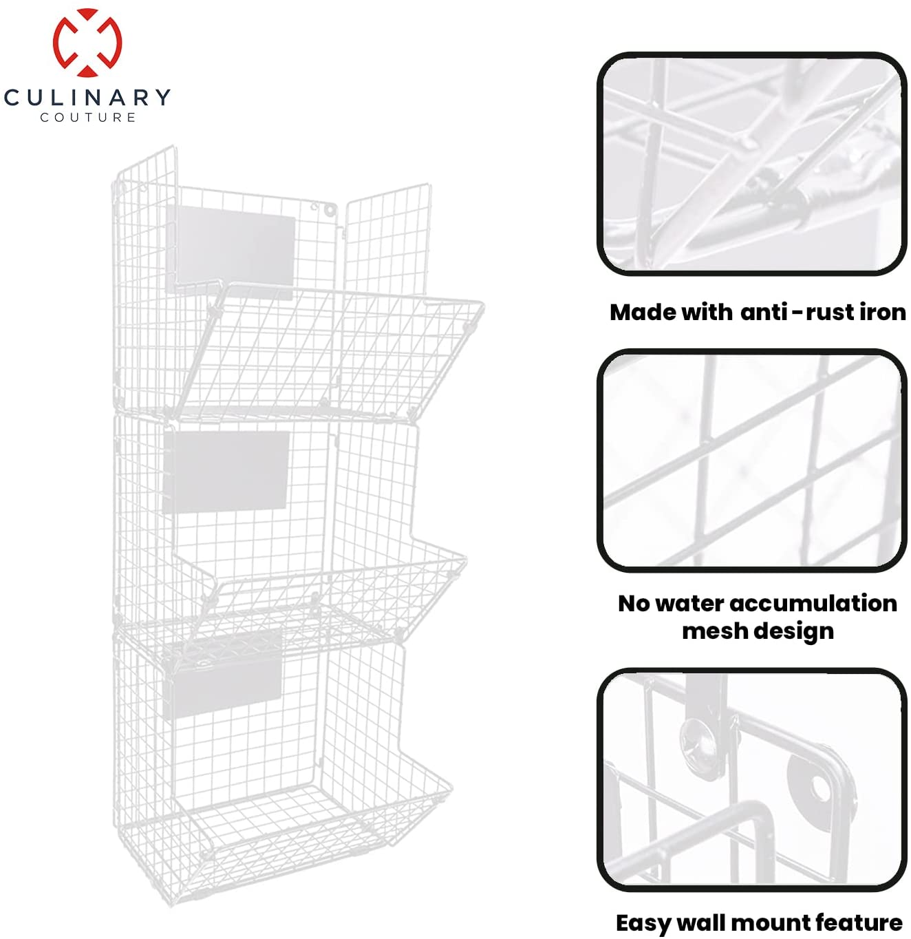 3 Tier Hanging Wire Basket