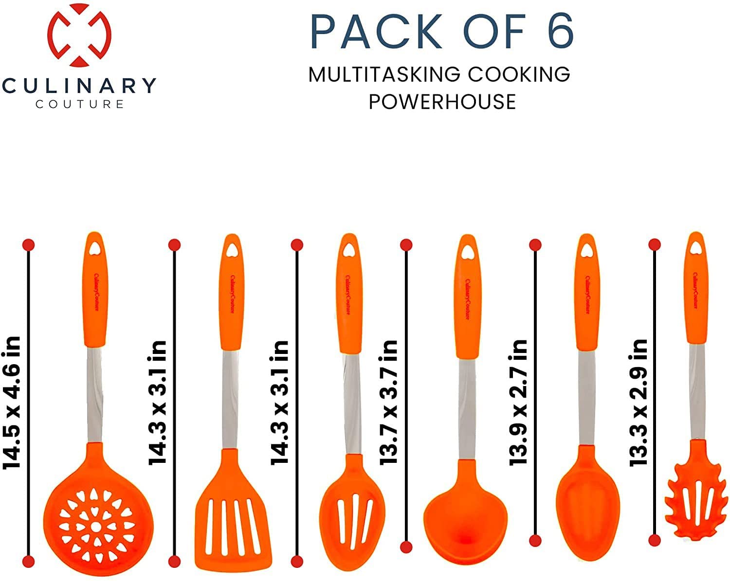 10 Piece Silicone Cooking Utensils Set with Stainless Steel handles – Chef  Essential