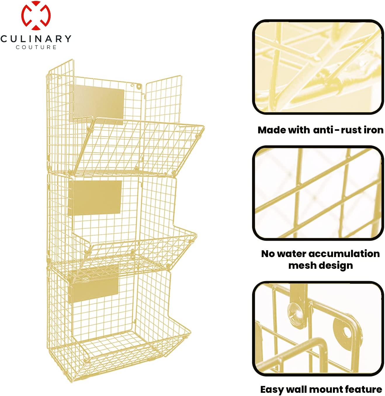 3 Tier Hanging Wire Basket