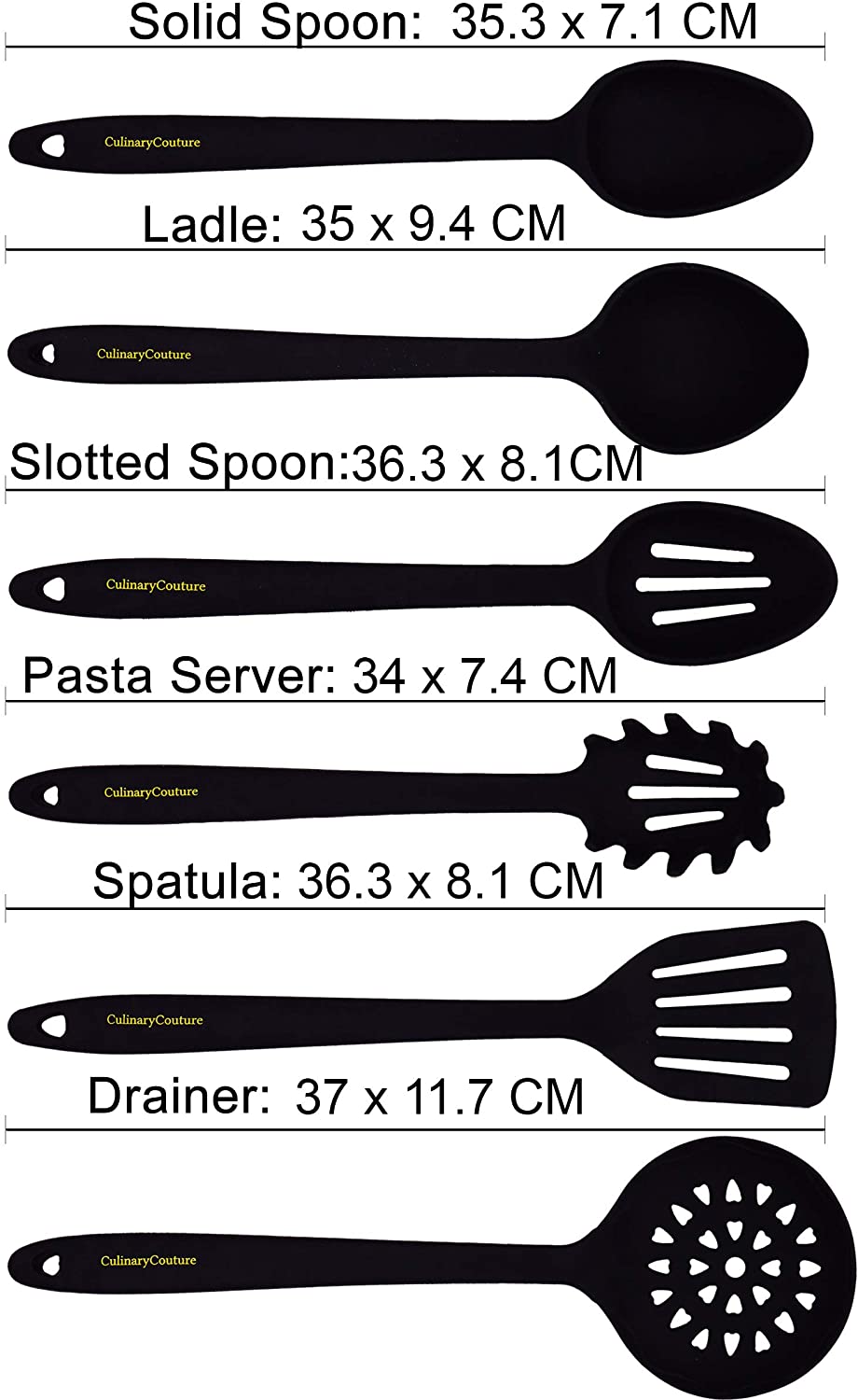 Silicone Stainless Steel Spatula Turner Kitchen Utensils Set – Culinary  Couture Life