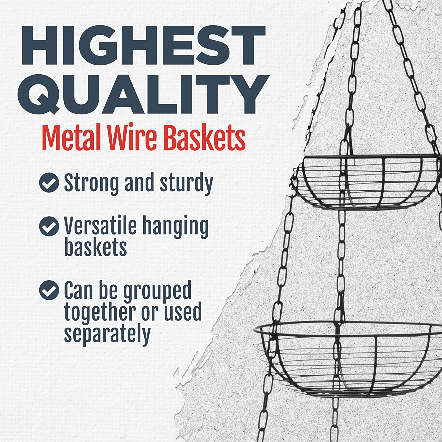 3 Tier Hanging Wire Basket