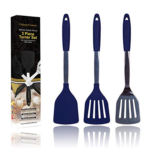 Culinary Couture Aqua Sky Silicone Cooking Utensils Set - Sturdy Steel  Inner Core - Spatula, Mixing …See more Culinary Couture Aqua Sky Silicone