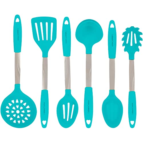 Stainless Steel Silicone Cooking Utensils Set - Heat Resistant +