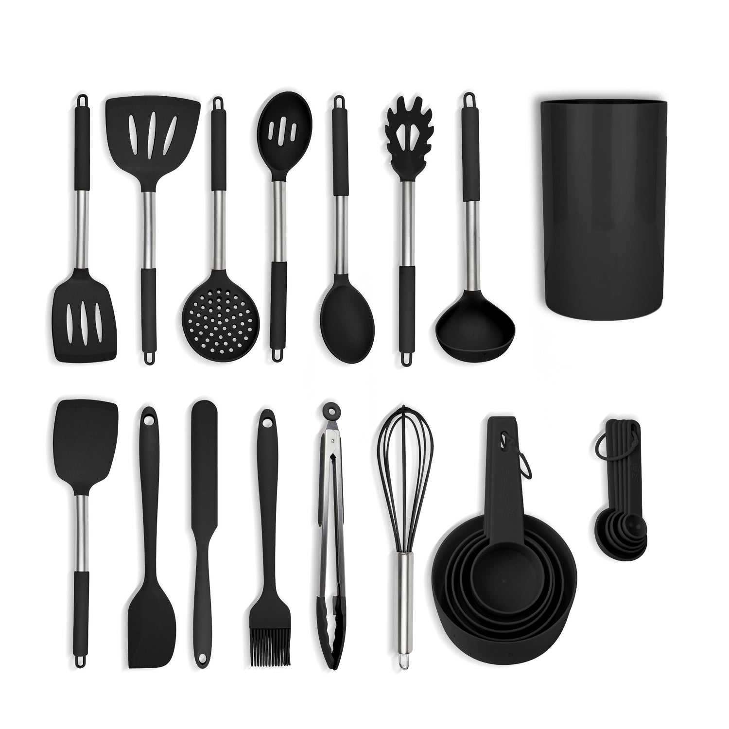 Classic Cuisine Stainless Steel and Silicone Kitchen Utensil (Set